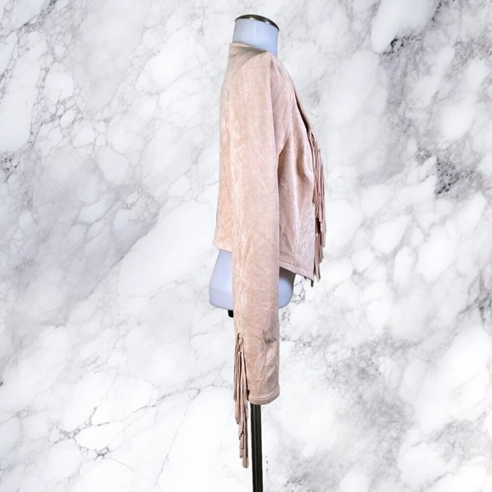 NBD Tyler Fringe Jacket - Blush Nude - Picture 7 of 12